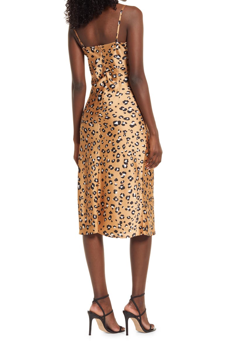 Known to Be Wild Slipdress, Alternate, color, TAN LEOPARD