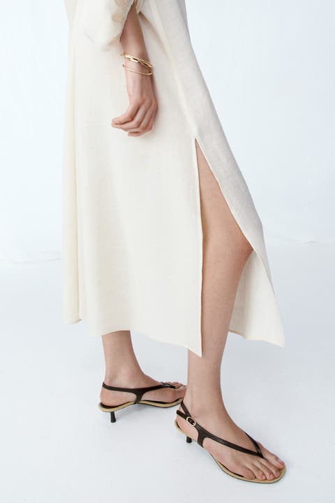 Kitten-heeled Sandals