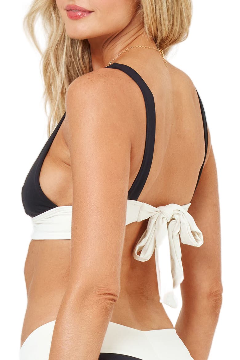 Harley Colorblock Bikini Top, Alternate, color, BLACK/CREAM