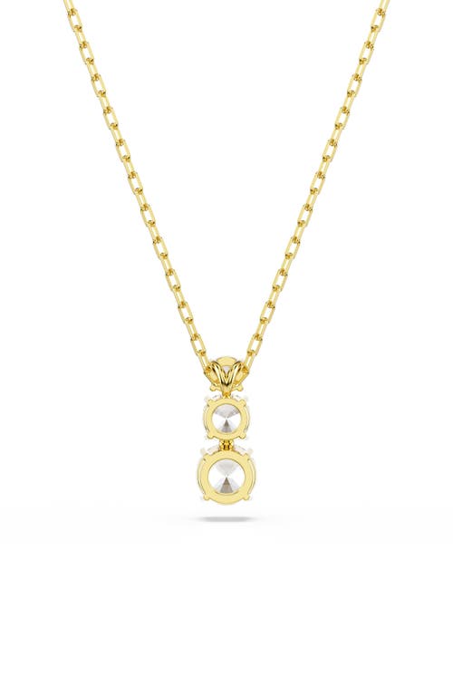 Swarovski Stilla Attract Gold-tone Plated Pendant Necklace In Gold