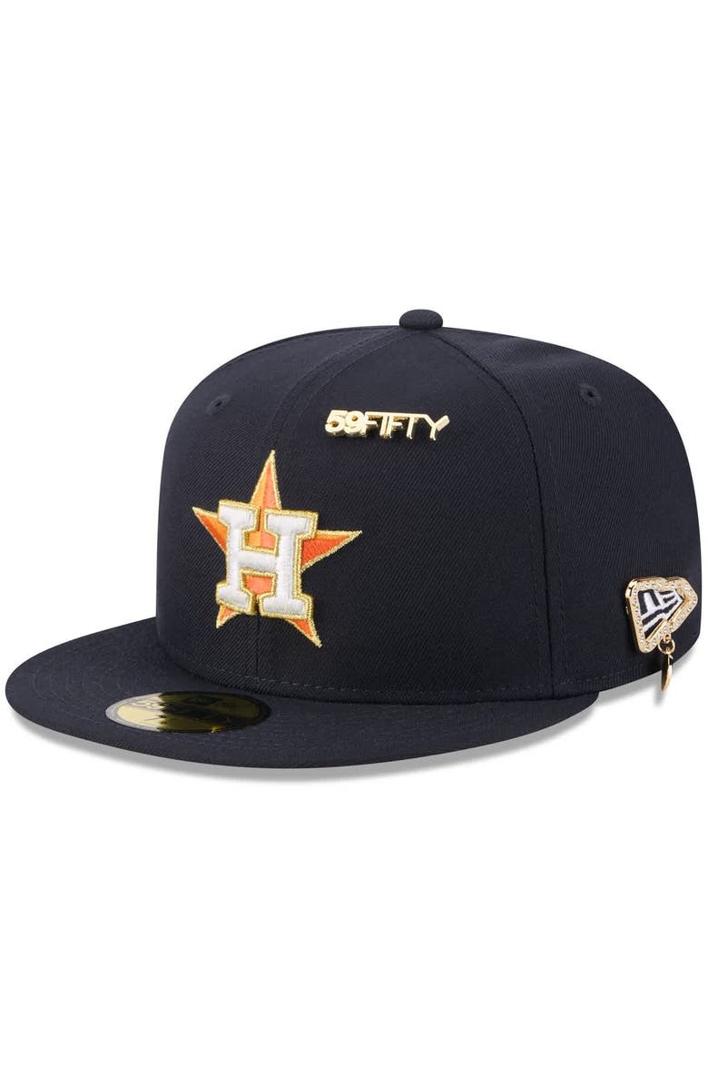 New Era Men's New Era Navy Houston Astros 2025 59FIFTY Day 59FIFTY Fitted Hat with Pins, Alternate, color, Navy