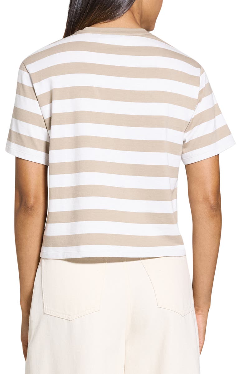 Theory Stripe Cotton T-Shirt, Alternate, color, Taupe Multi