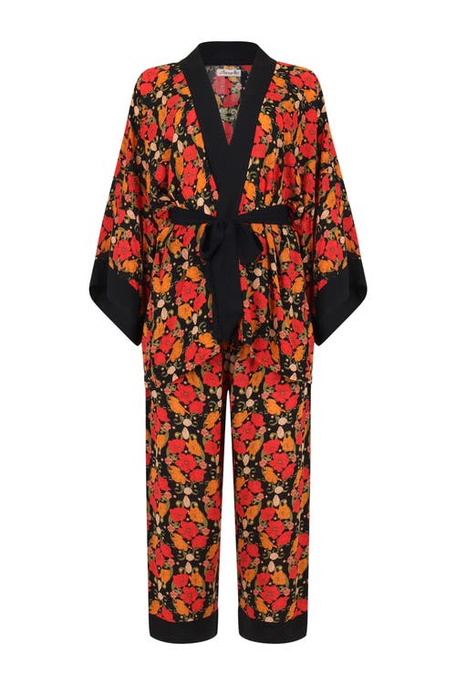 Henelle Duster Jacket In Night Bloom