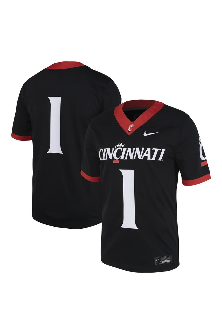 Men's Nike #1 Black Cincinnati Bearcats Untouchable Football Jersey, Alternate, color, Black