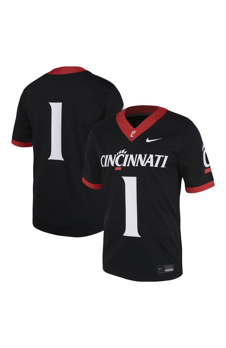 Nike Men's Nike #1 Black Cincinnati Bearcats Untouchable Football Jersey, Alternate, color, Black