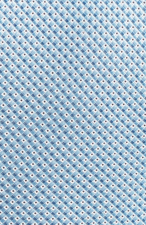 Hugo Boss Boss Micropattern Silk Blend Tie In Light Blue