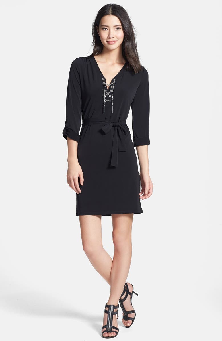 MICHAEL Michael Kors Chain Lace Jersey Dress, Main, color,