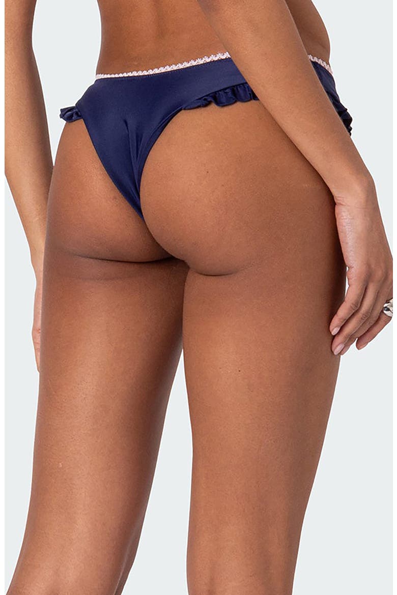 Maggie Ruffle Bikini Bottoms, Alternate, color, NAVY