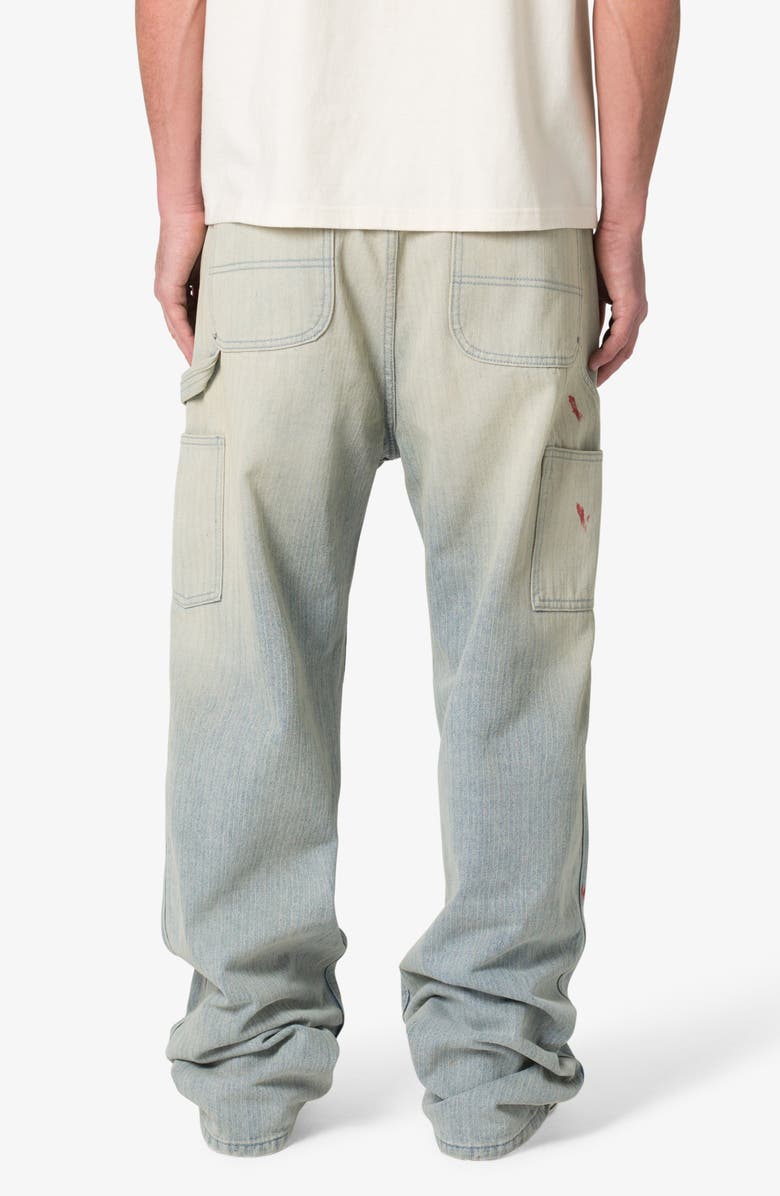 mnml Ultra Baggy Paint Distressed Jeans, Alternate, color, Vintage Blue