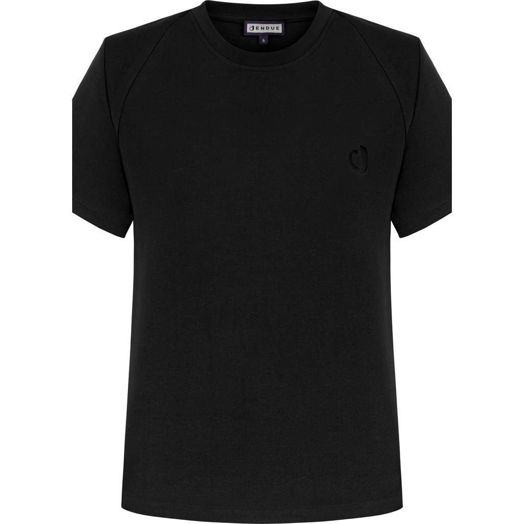 Jendue J Logo Oversize Basic T-shirt In Black