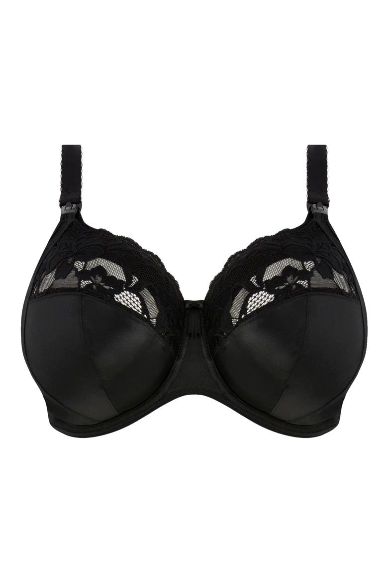 Molly Full Figure Underwire Nursing Bra, Alternate, color, BLACK
