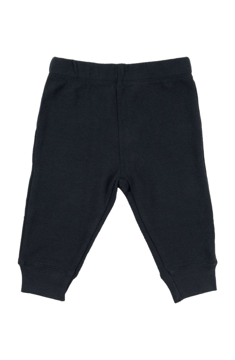 Leveret Baby Pants & Leggings Set, Navy Crawling Pant + Colored Legging, Alternate, color, Black
