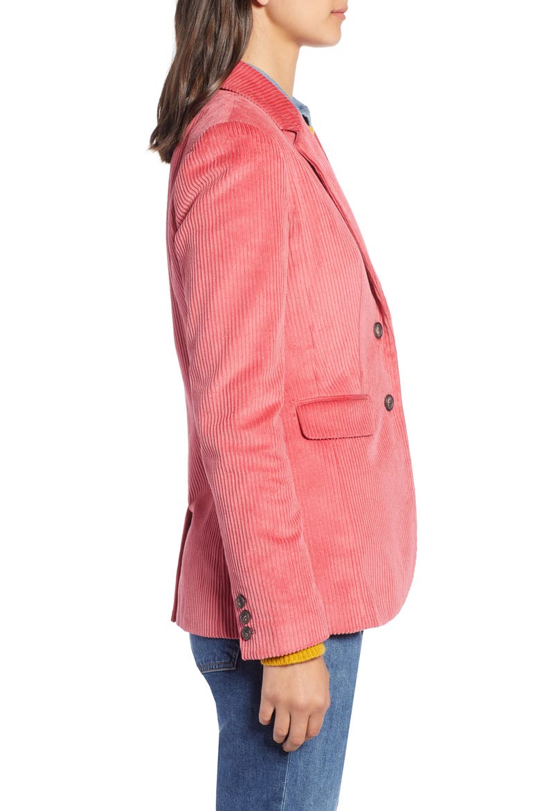 Corduroy Blazer, Alternate, color, RED SLATE