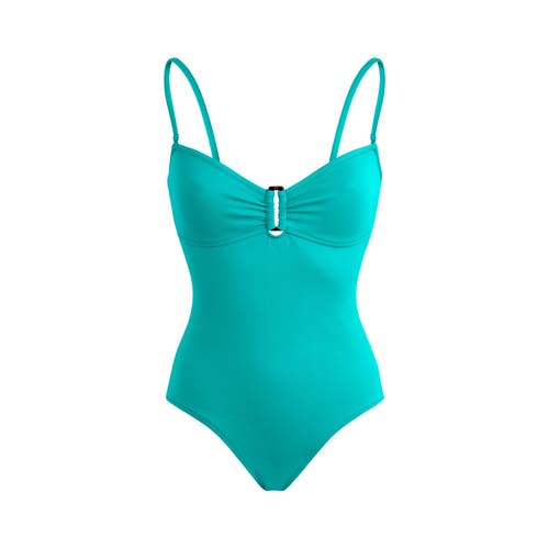 Vilebrequin Solid Sculpt One-piece Swimsuit In Vert Disco