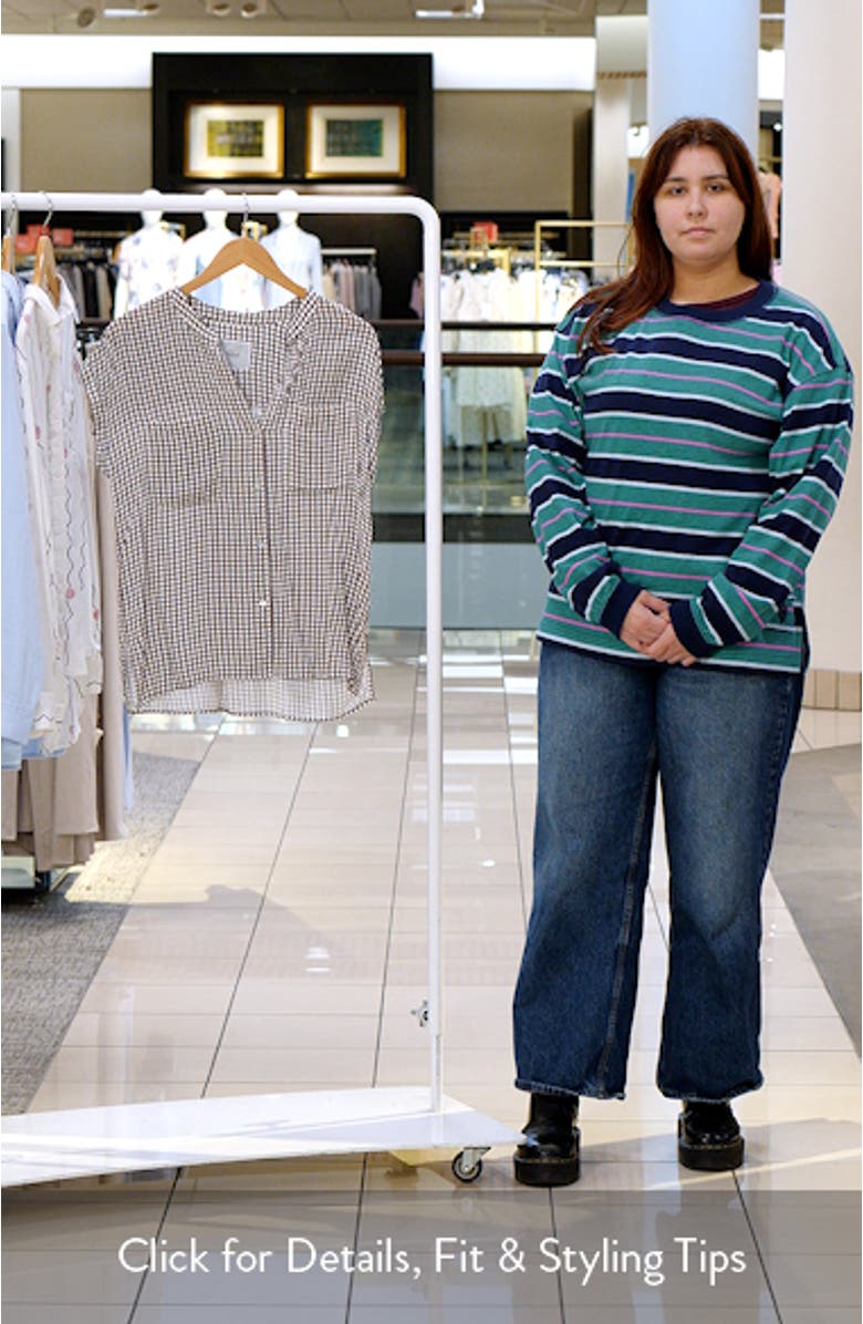 Mel Patch Pocket Gingham Button-Up Shirt, sales video thumbnail