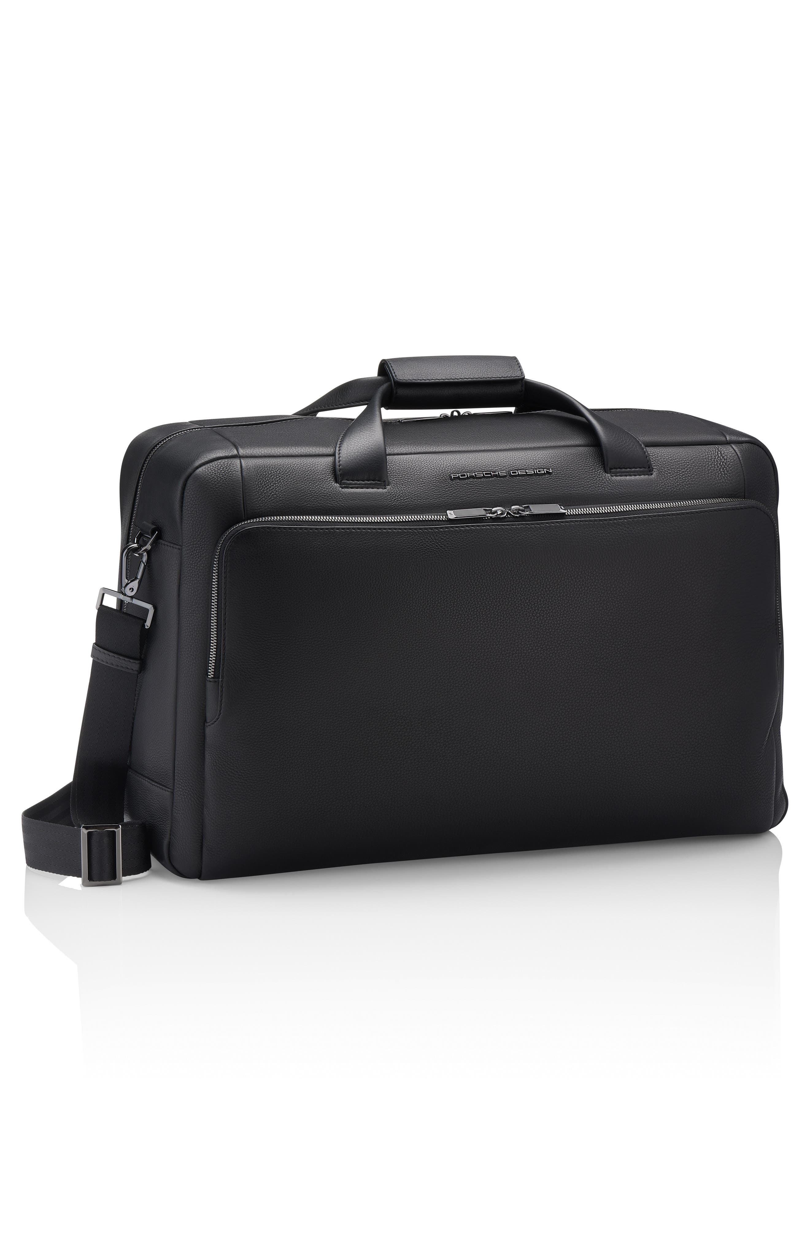 Porsche Design Roadster Water Resistant Leather Weekend Duffle Bag, Alternate, color, 