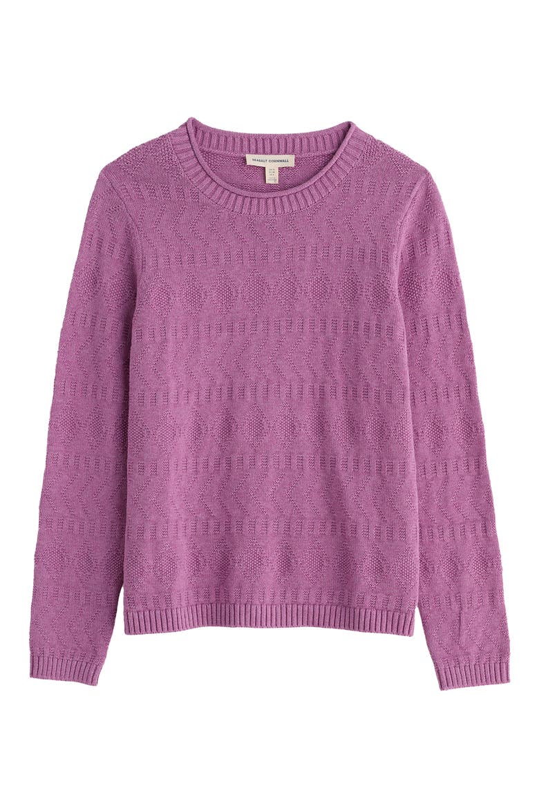 Kinter Organic Cotton Crewneck Sweater, Alternate, color, ORCHID