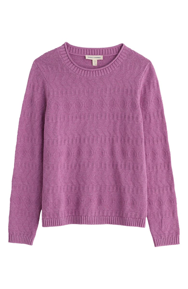 Seasalt Cornwall Kinter Organic Cotton Crewneck Sweater, Main, color, Orchid