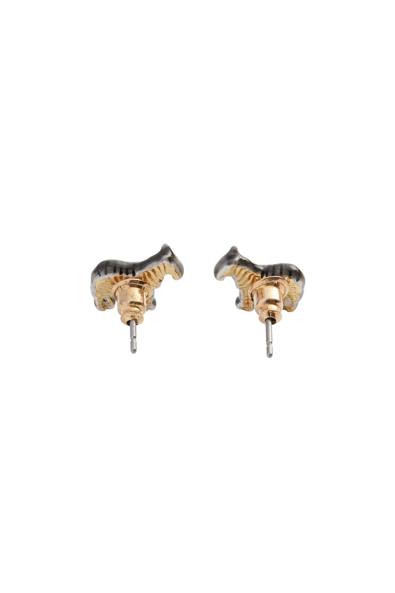 Zebra Stud Earrings, Alternate, color, Multi & Gold