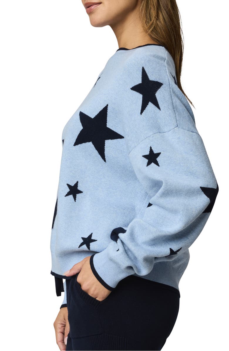Splendid Silvie Star Sweater, Alternate, color, Sea Breeze Blue/ Navy