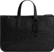 COACH Isaac Maxi Signature Embossed Leather Messenger Bag
