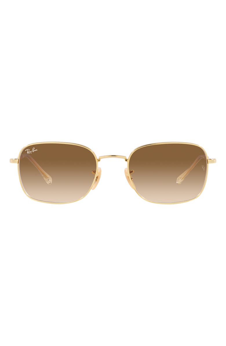 Ray-Ban 57mm Gradient Pillow Sunglasses, Main, color, Gold Flash