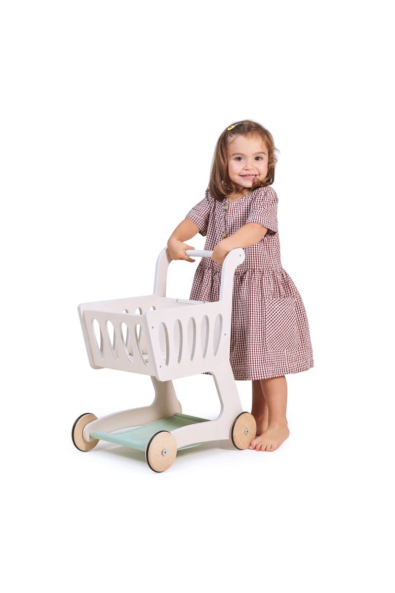 Wooden Play Shopping Cart, Alternate, color, MULTI