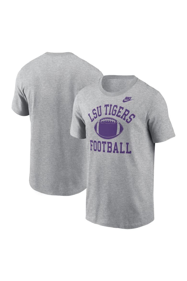 Men's Nike Heather Gray LSU Tigers Legacy Football Icon T-Shirt, Main, color, Heather Gray