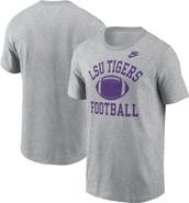 Nike Men's Nike Heather Gray LSU Tigers Legacy Football Icon T-Shirt