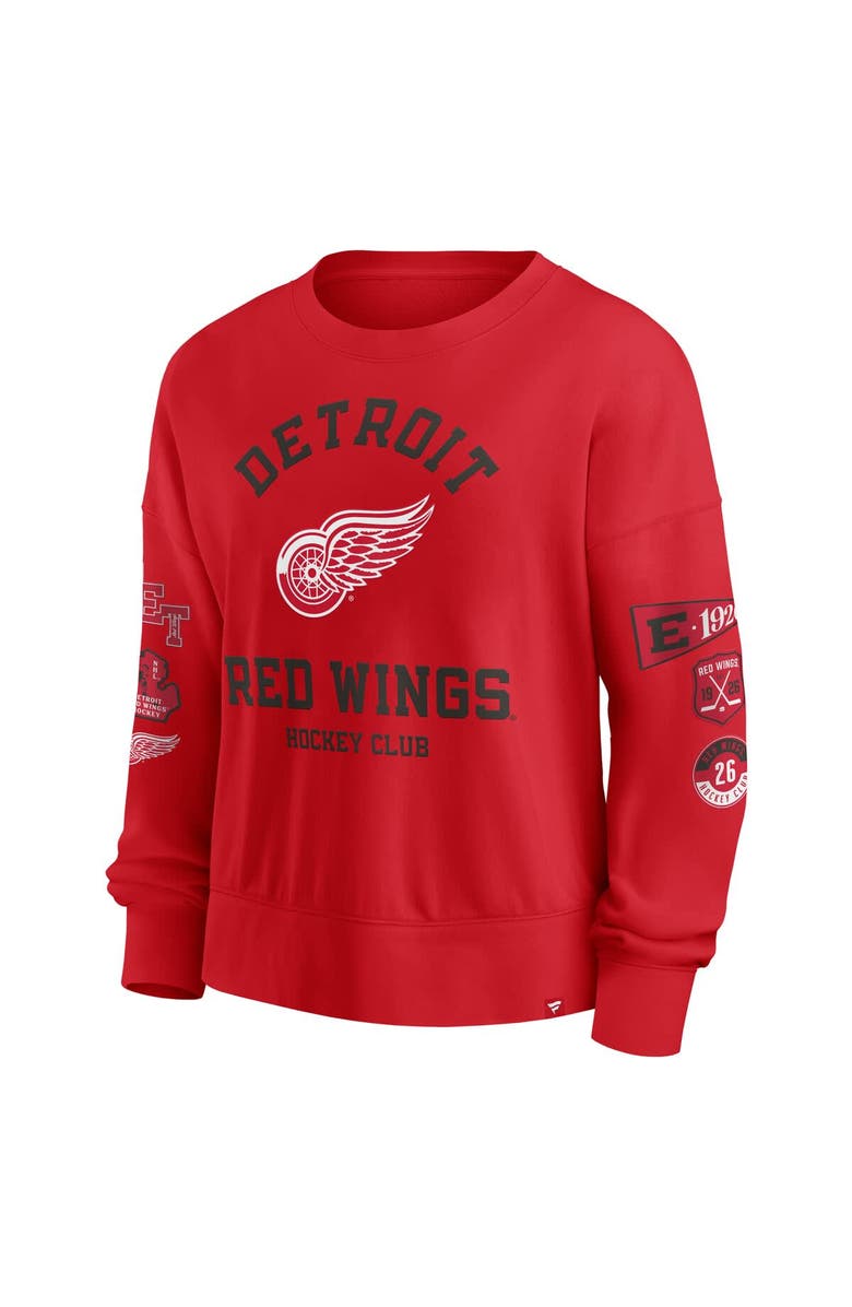 FANATICS Women's Fanatics Red Detroit Red Wings Go Team Pullover Sweatshirt, Alternate, color, Red