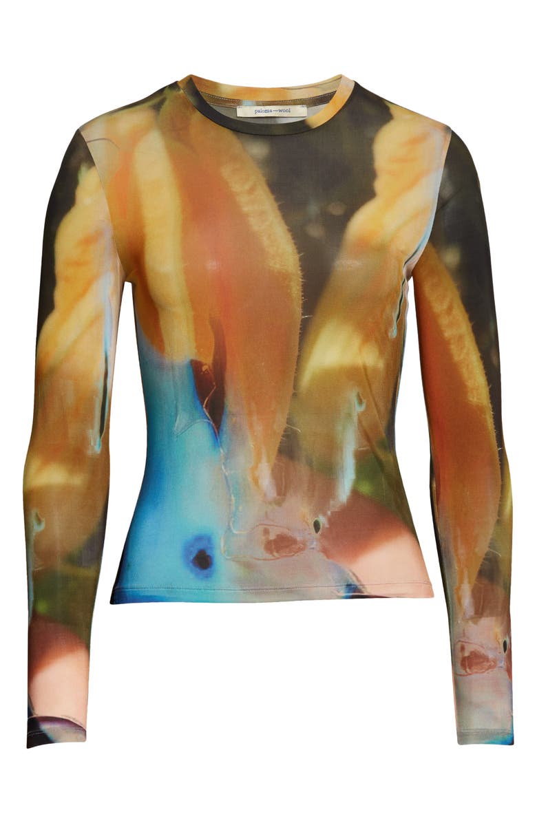 Paloma Wool Fin de Ao Pez Print Long Sleeve Knit Top, Alternate, color,