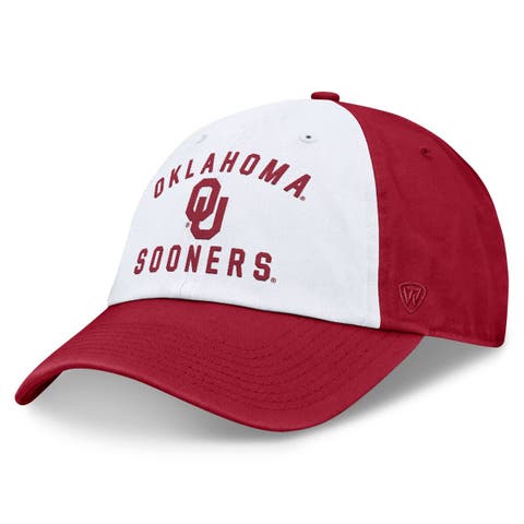 Men's Top of the World White/Crimson Oklahoma Sooners Heritage Weston Adjustable Hat