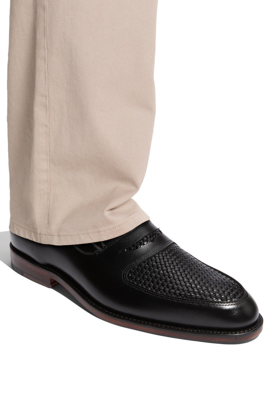 'Carlsbad' Penny Loafer, Alternate, color, BLACK