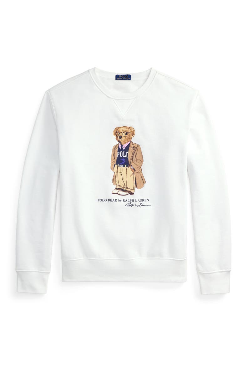 Polo Bear Graphic Sweatshirt, Alternate, color, WHITE