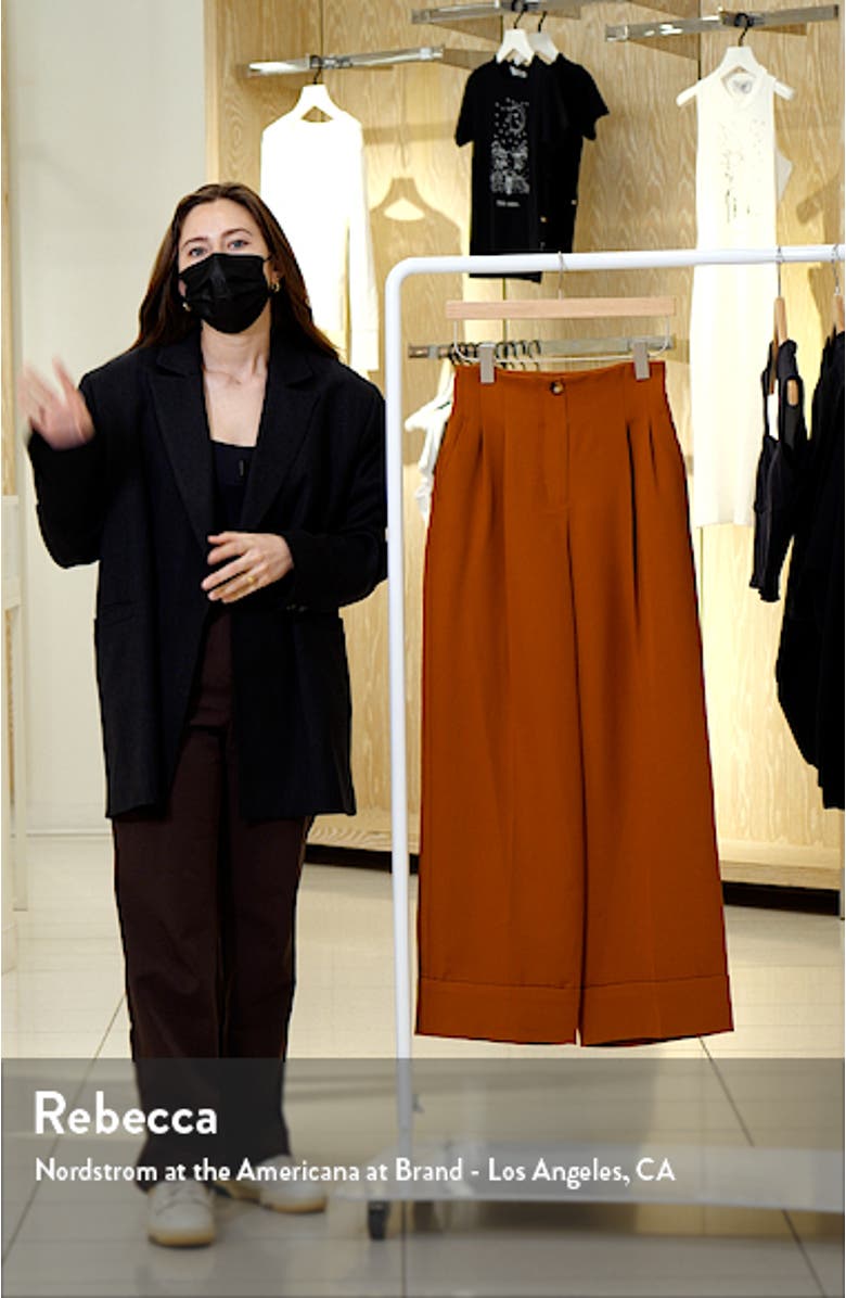 Women's Pleat Front Wide Leg Trousers, sales video thumbnail