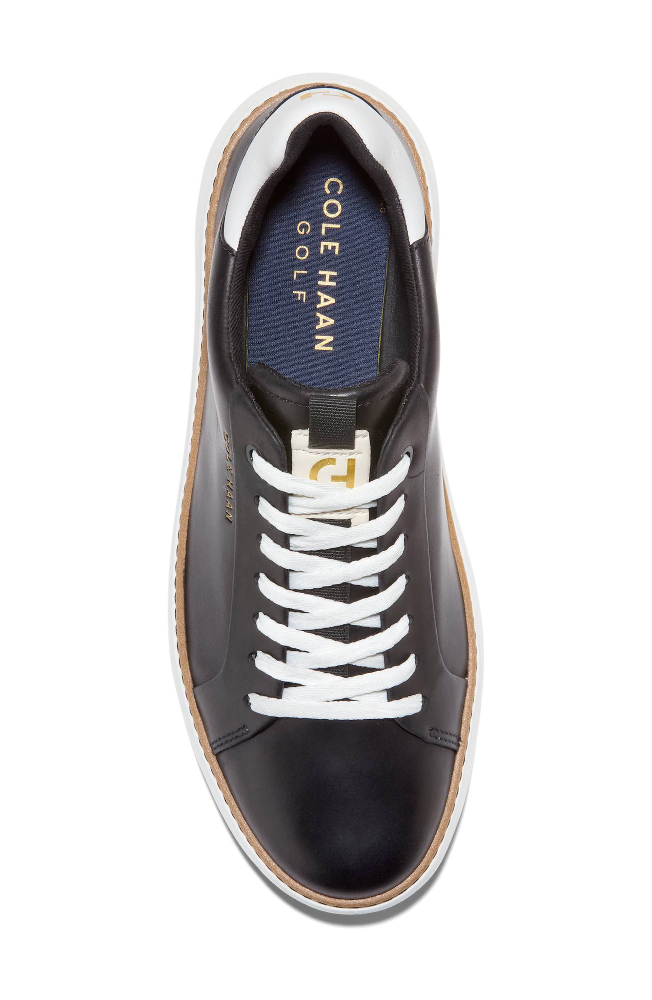 Cole Haan GrandPro Topspin Waterproof Golf Shoe, Alternate, color, Black / Woodbury / White