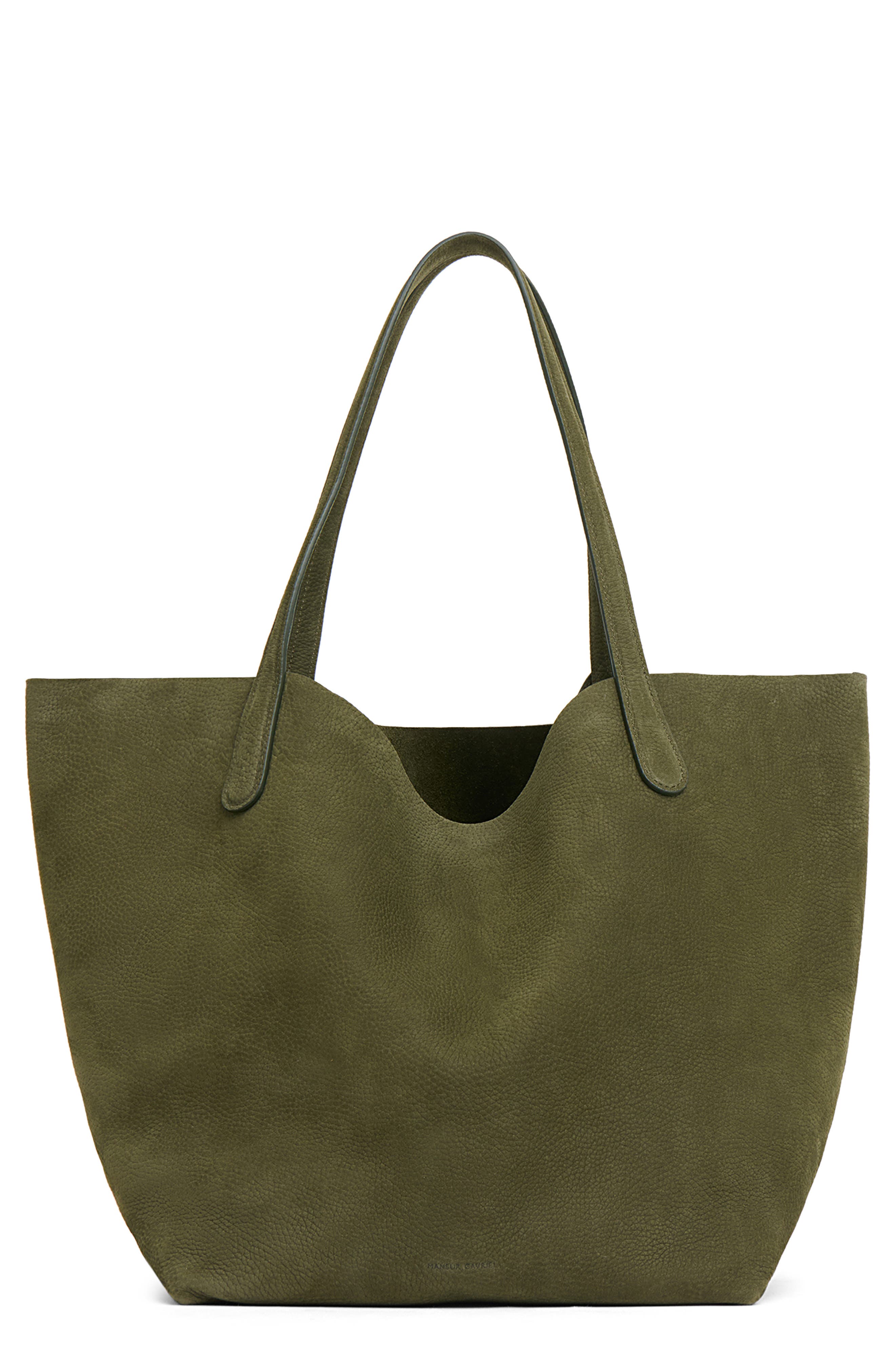 Mansur Gavriel Everyday Soft Suede Tote, Main, color, Algae