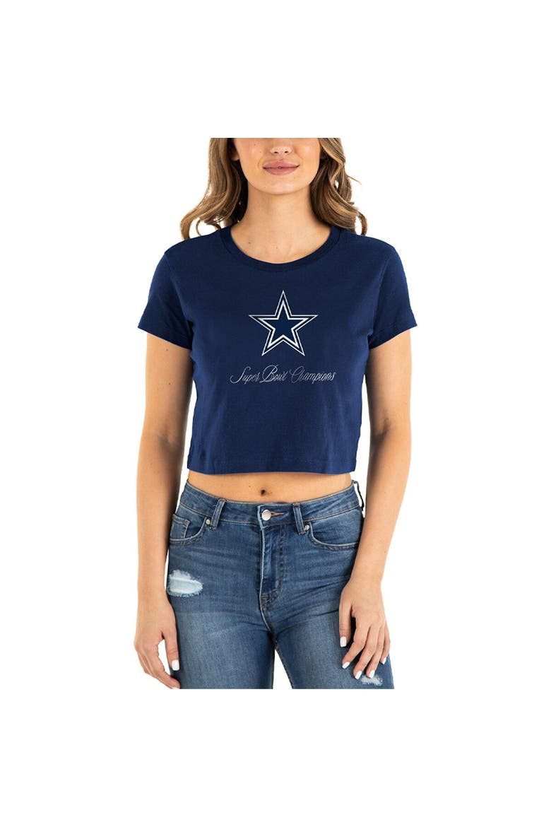 Women's New Era Navy Dallas Cowboys Historic Champs T-Shirt, Main, color, Navy
