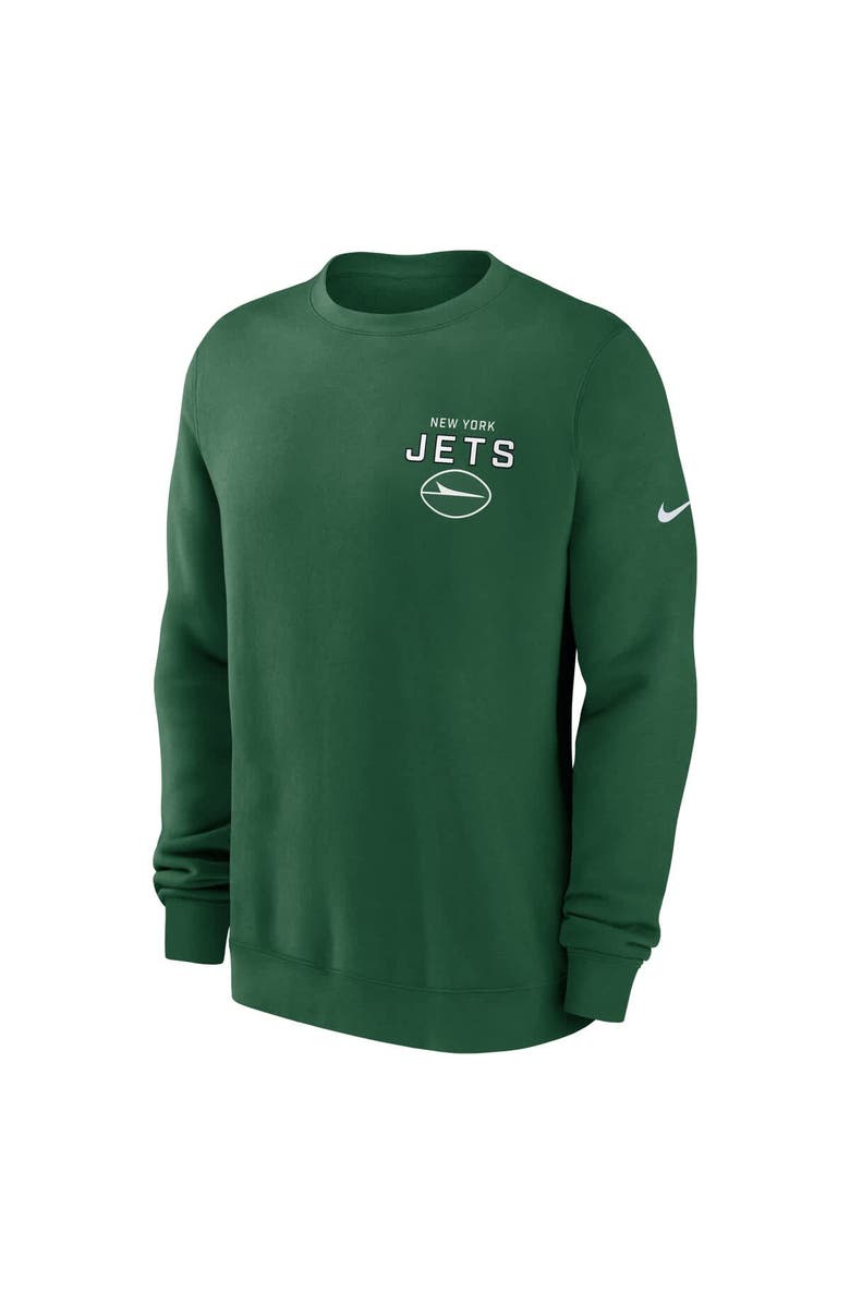 Nike Men's Nike Green New York Jets Primetime Club Fleece Pullover Sweatshirt, Alternate, color, Green