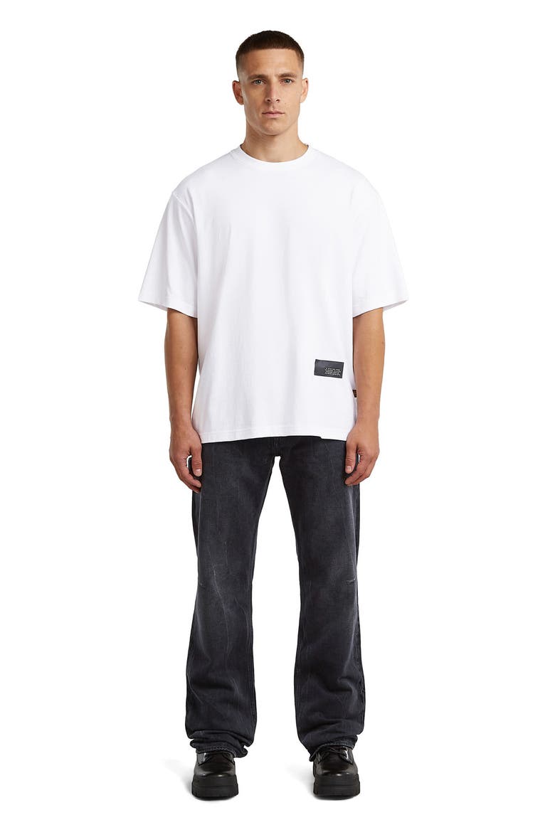 Badge Boxy Organic Cotton T-Shirt, Alternate, color, WHITE