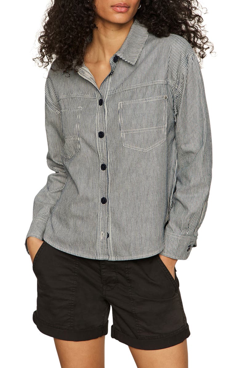 Sanctuary Ivy Stripe Shacket, Main, color, 