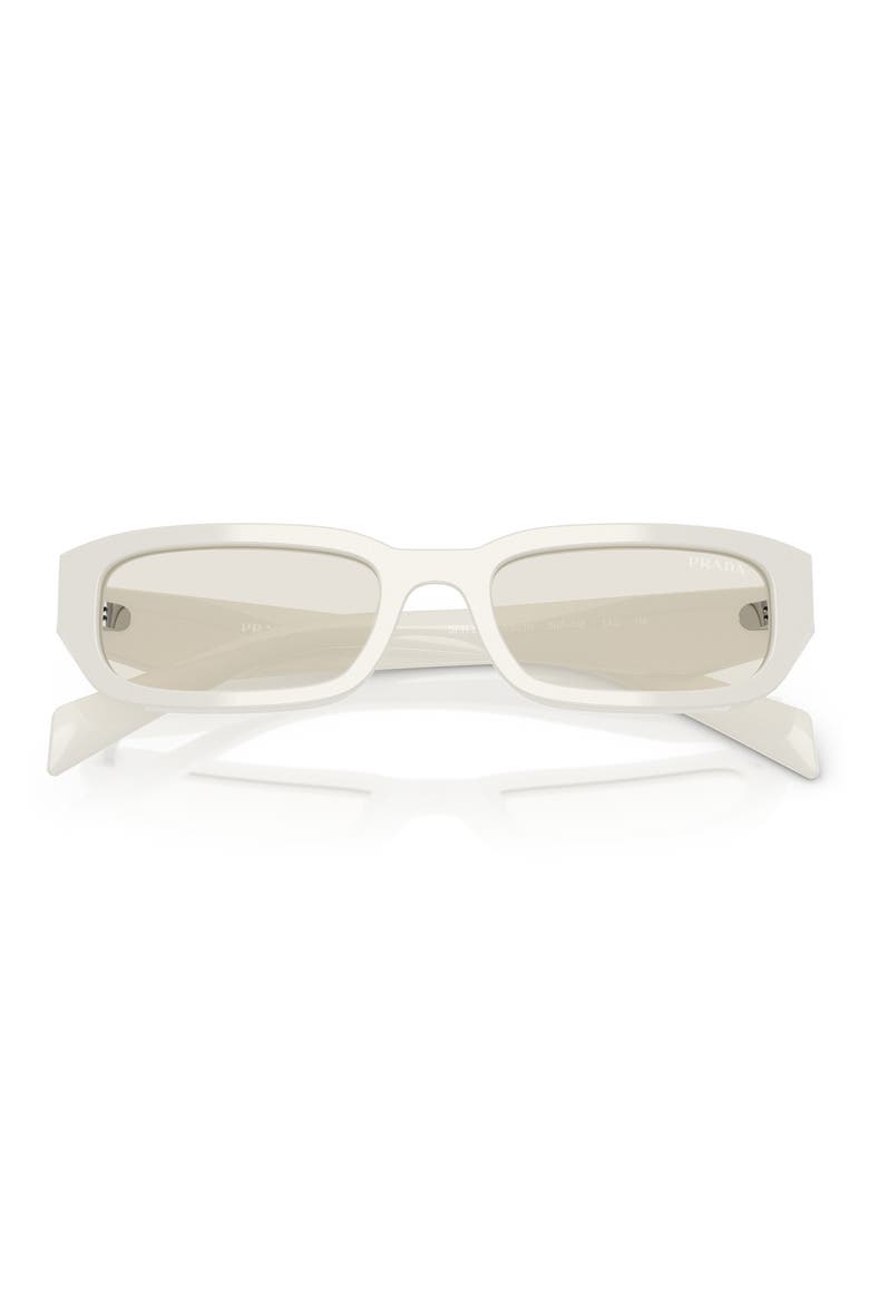 53mm Rectangular Sunglasses, Alternate, color, WHITE