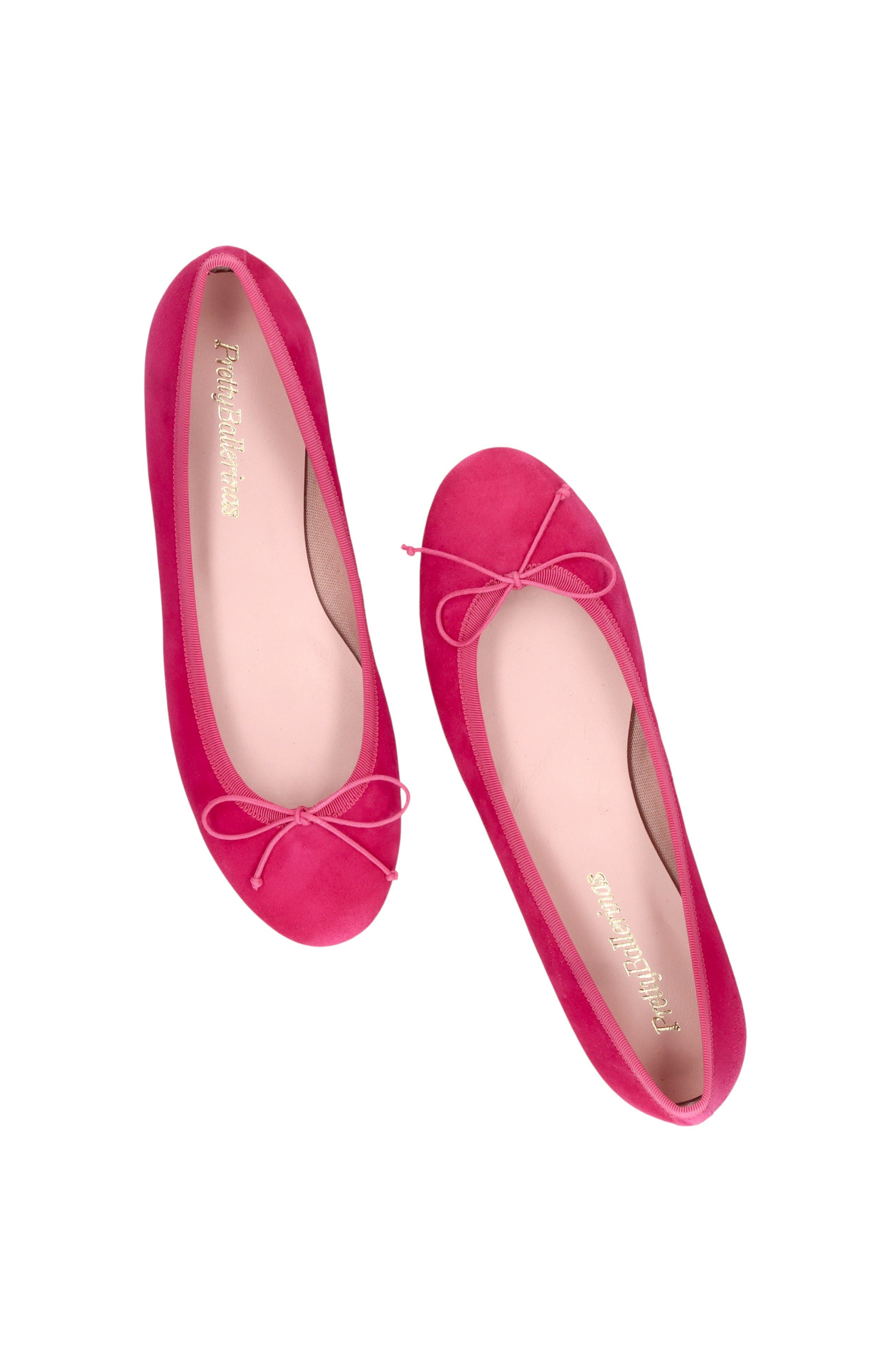 Round Toe Ballet Flat, Alternate, color, Bright Pink