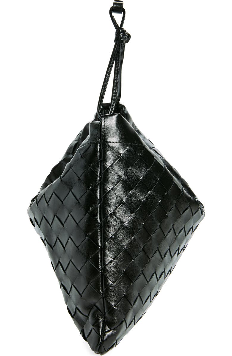 Bottega Veneta Medium Dustbag Intrecciato Leather Shoulder Bag, Alternate, color, Black-Gold