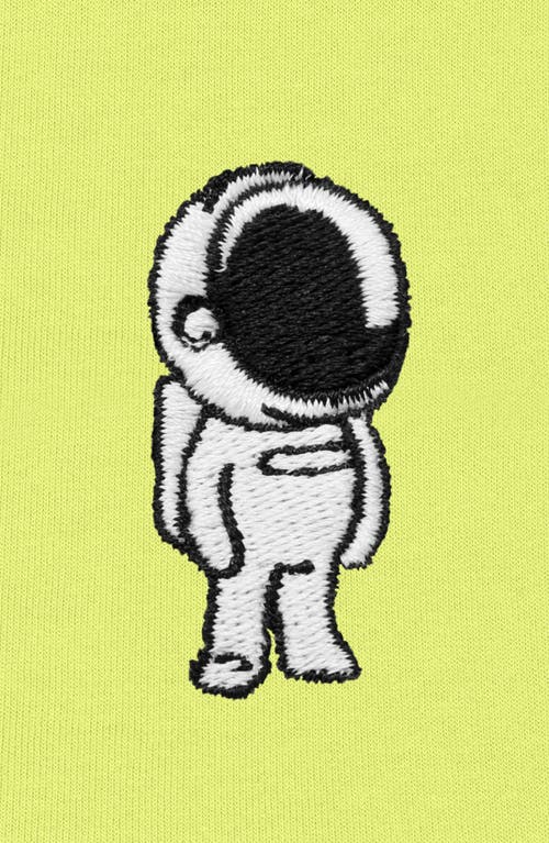 Shop Dalix Astronaut Fleece Hoodie In Safety Green