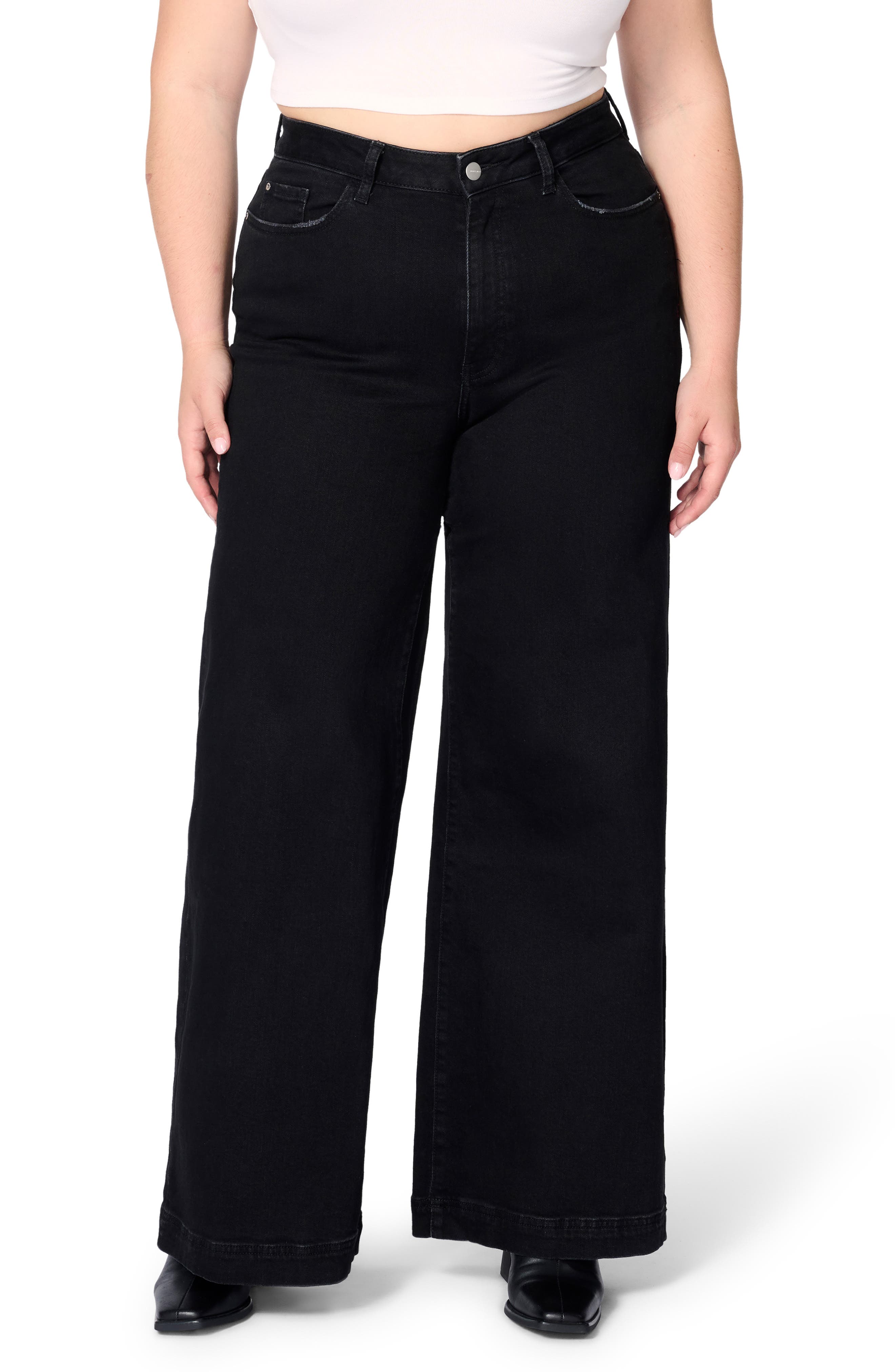NCE High Waist Wide Leg Jeans