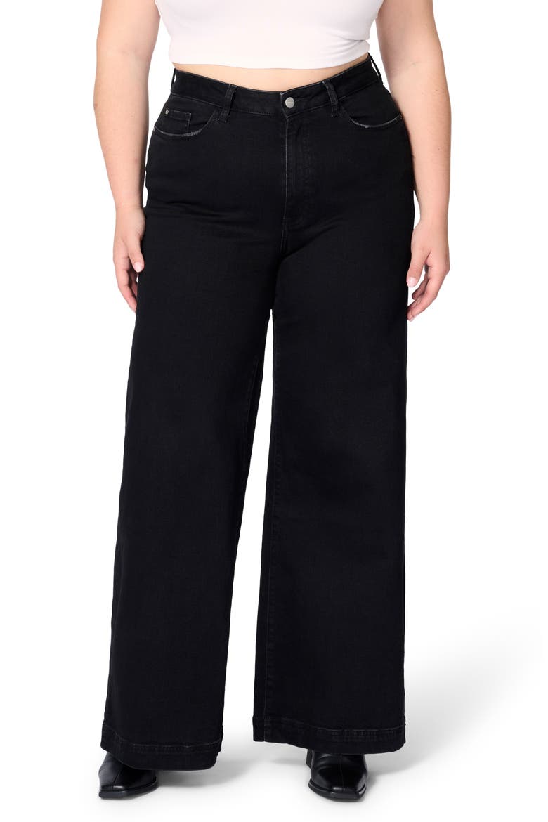 NCE High Waist Wide Leg Jeans, Main, color, INKWELL