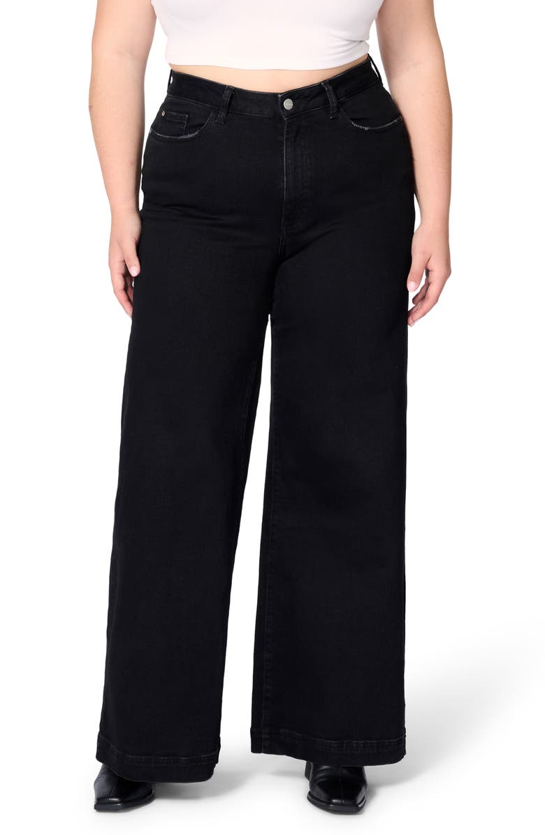 WARP+WEFT NCE High Waist Wide Leg Jeans, Main, color, Inkwell