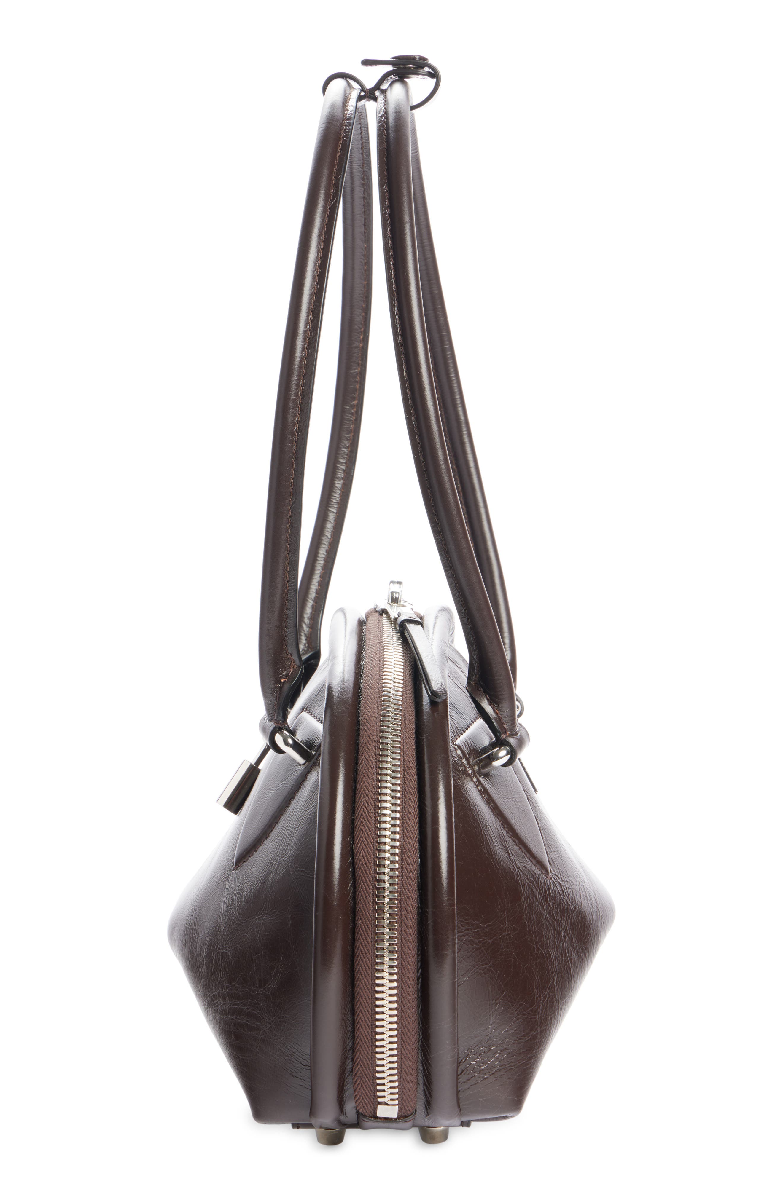 Small Bowlina Leather Shoulder Bag, Alternate, color, CHOCOLATE BROWN