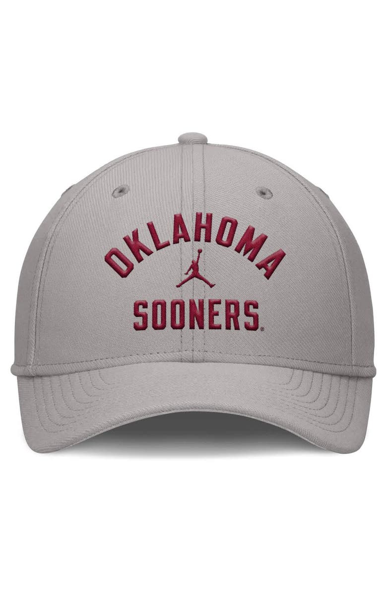 Jordan Brand Men's Jordan Brand Gray Oklahoma Sooners Rise Prep Performance Flex Hat, Alternate, color, Gray